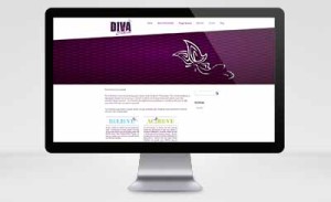 Snap shot of the home page of Diva Creative Graphic Design Toowoomba